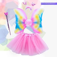 Children's Angel Wings & Colorful Butterfly Wing Set