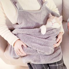 Pet Backpack for Dogs and Cats - Plush Dual Shoulder Bag