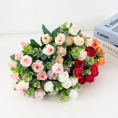 Artificial Rose and Peony Bouquet for Home Decor