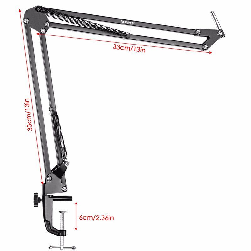 Microphone Set with Blue Stand, Connects to Computer