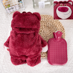 Winter Plush Hot Water Bottle with Cute Design