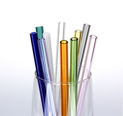 Transparent Glass Straws - Colorful and Heat-Resistant