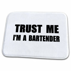Dish Drying Mat - Trust me Im a Bartender. fun bartending humor. funny job bar work gift Trust me series