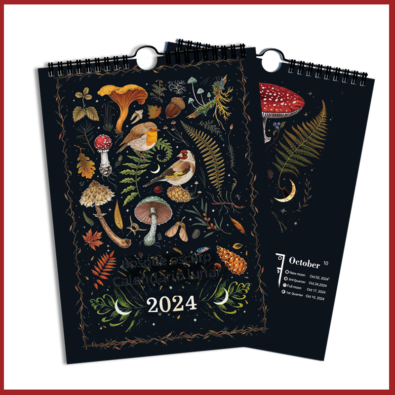 Dark Forest Lunar Calendar 2024 Wall Calendar