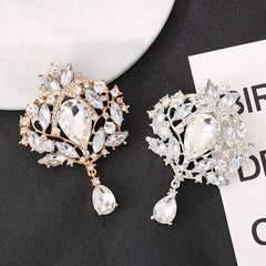 Luxury Water Drop Pendant Brooch for Women Jewelry