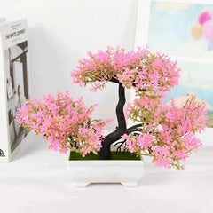 Artificial Plants Bonsai Small Tree Pot Fake Plant Flowers