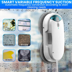 INSE Window Cleaning Robot Automatic Water Spray Function With Remote Control Smart Vacuum Cleaner Machine for Home Glass Washer