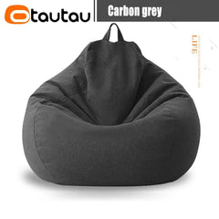 OTAUTAU Big Cotton Linen Bean Bag Cover without Filler Corner Seat Lazy Beanbag Chair Pouf Salon Ottoman Puff Lounger Sac DD002