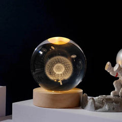 3D Crystal Ball Astronomy Galaxy Solar System