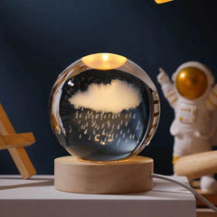 3D Crystal Ball Astronomy Galaxy Solar System