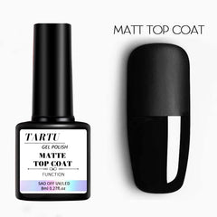 1pc/2pcs/3pcs 8Ml Functional Gel Nail Art Set with Base Coat and Diamond Top Coat,Matte Top ,Soak Off  for Nail Art Design Tool