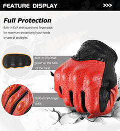 Motorcycle Retro Leather Gloves