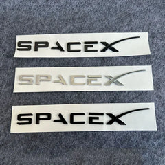 3D ABS SPACEX Letter Emblem Badge for Tesla Rear Tailgate / Trunk | Car Sticker