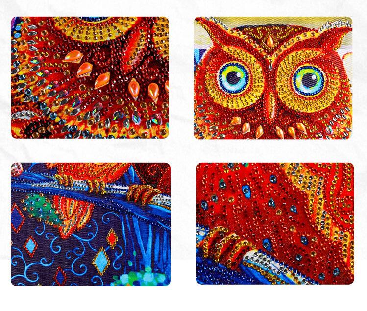 Owl Shaped Diamond Painting Cross Stitch DIY Kit