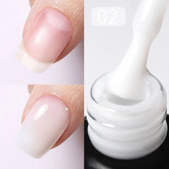 BORN PRETTY Milky Pink Rubber Base Gel Nail Polish Glitter 15ml Semi-Permanent Varnish Soak Off Self Leveling UV LED Gel