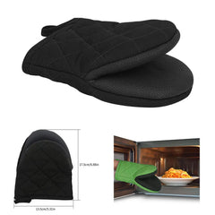 Non Slip Heat Proof Oven Glove | Polyester Cotton Microwave Protector for Baking and BBQ