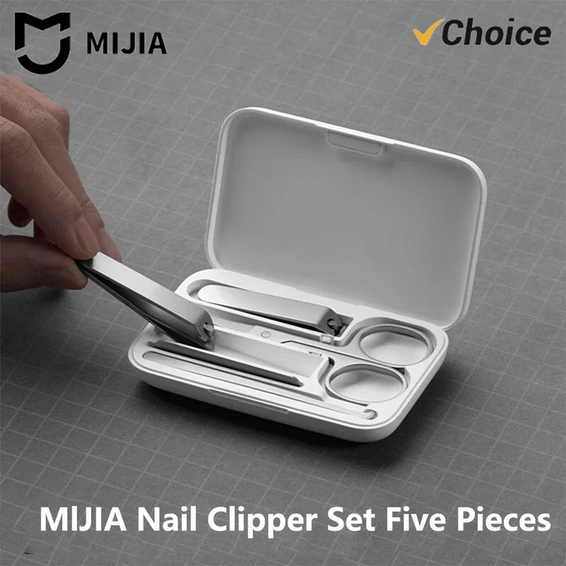 New Original MIJIA Manicure Nail Clippers Pedicure Set Portable Travel Hygiene Kit Stainless Steel Nail Cutter Tool Set -CN