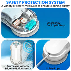 INSE Window Cleaning Robot Automatic Water Spray Function With Remote Control Smart Vacuum Cleaner Machine for Home Glass Washer