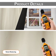 Quilted 100% Blackout Curtains for Living Room Heavy Duty Window Drapes Bedroom Winter Thick Thermal Curtains Eyelets Ready Made