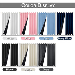 Quilted 100% Blackout Curtains for Living Room Heavy Duty Window Drapes Bedroom Winter Thick Thermal Curtains Eyelets Ready Made