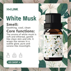 White Musk Essential Oils 10ml White Musk Perfume Perfumes Women For Aromatherapy,Diffusers,Diy Candle And Soap Making, Body Oil