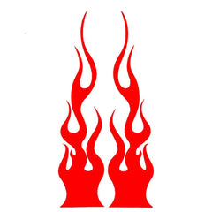2Pcs/Set Flame Skulls Decals Motorcycle