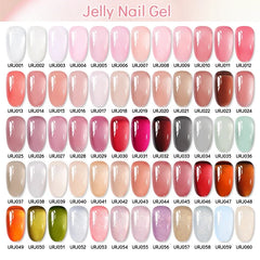 UR SUGAR 15ml Jelly Milky White Translucent Color Gel Polish Semi Permanent UV Gel Nail Art Soak Off Gel Varnish Latest Fashion