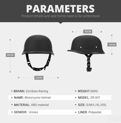 DOT Certification Half Helmet Retro Motorcycle