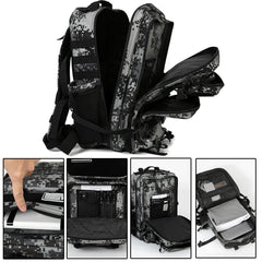 45L Tactical Backpack survival Bag Hunting MOLLE Backpack GYM For Men EDC Outdoor Hiking Rucksack Witch Bottle Holder