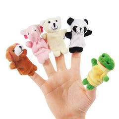 Double-Layer Animal Finger Puppets Plush Toy Set
