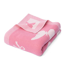 Butterfly Jacquard Knit Baby Blanket