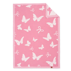 Butterfly Jacquard Knit Baby Blanket