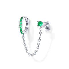 S925 Sterling Silver Single Row Studded Earring