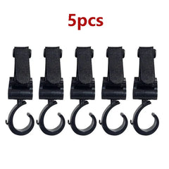 2-Pack Universal Stroller Hooks - Heavy-Duty Pram & Diaper Bag Hangers, Carabiner Clips for Trolleys