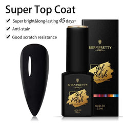 BORN PRETTY Milky Pink Rubber Base Gel Nail Polish Glitter 15ml Semi-Permanent Varnish Soak Off Self Leveling UV LED Gel