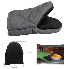 Non Slip Heat Proof Oven Glove | Polyester Cotton Microwave Protector for Baking and BBQ