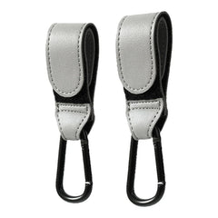 Baby Stroller Hook PU Leather Adjustable Pram Bag Hanger Travel Accessory