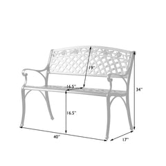 Scarlet Aluminum Patio Bench