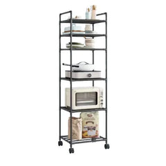 Multi-function Landing Trolley Microwave Oven Rack Installation Storage Rack Bathroom Kitchen Organizer Small Space-Saving Rack