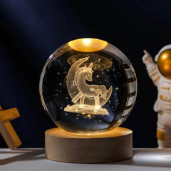 3D Crystal Ball Astronomy Galaxy Solar System