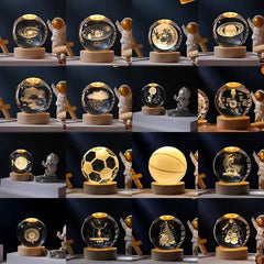 3D Crystal Ball Astronomy Galaxy Solar System