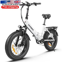 20*4.0 inch fat tire folding electric bicycle, 750W motor urban mountain E-Bike, 48V13AH battery adult electric scooter