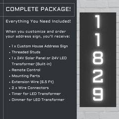3D Acrylic Backlit House Numbers – Modern LED Address Numbers for Exterior