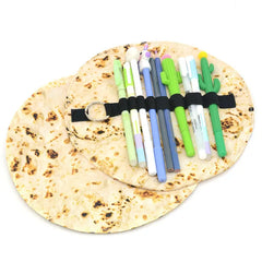 Creative Cloth Pen Bag with Biscuit Design (1PC)