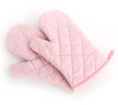 Non Slip Heat Proof Oven Glove | Polyester Cotton Microwave Protector for Baking and BBQ