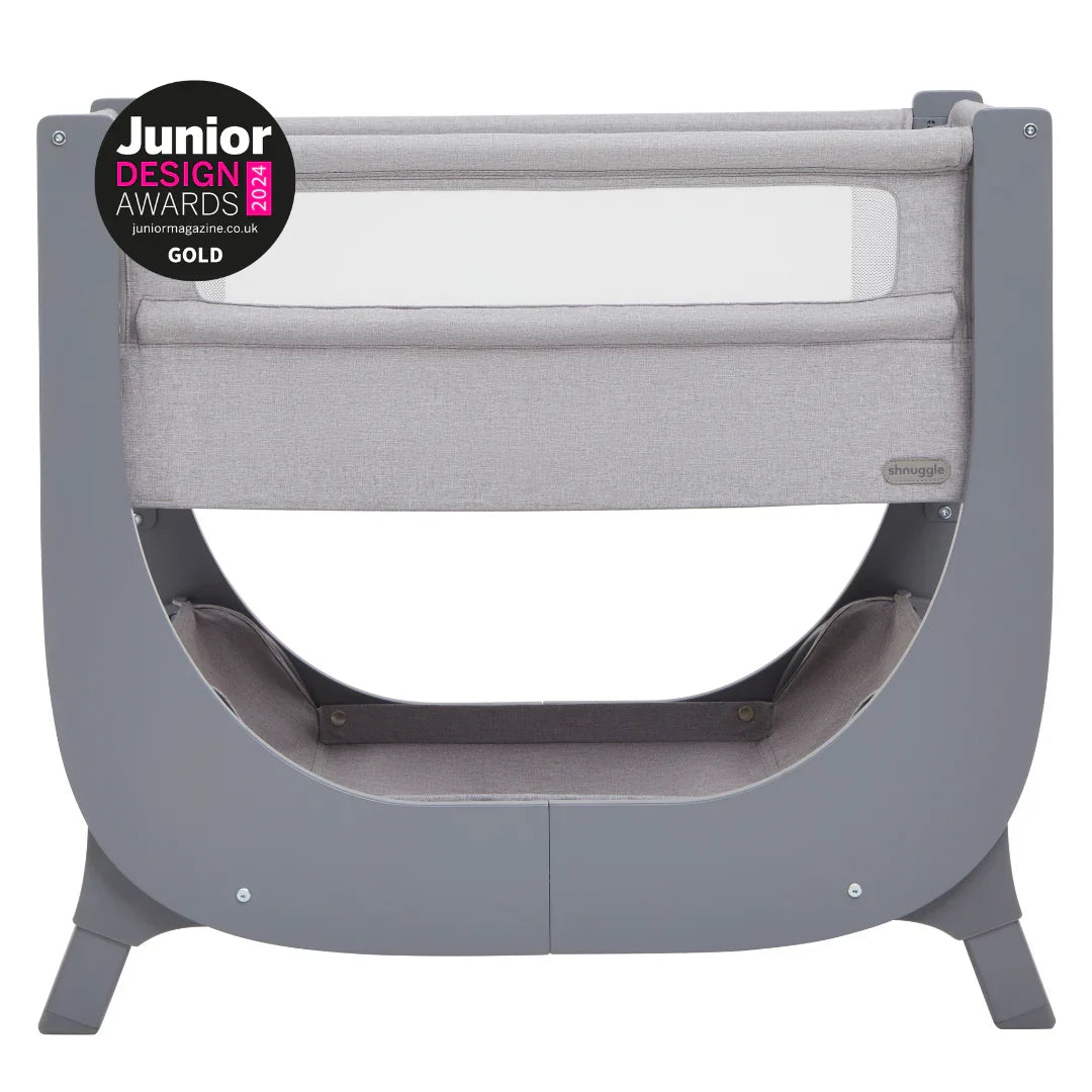 Shnuggle Air Lite Bedside Bassinet | Infant Crib | Height Adjustable Baby Bed with Mattress