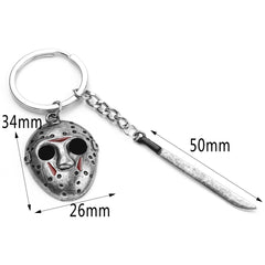 Jason Mask Alloy Car Keychain - Creative Pendant Gift