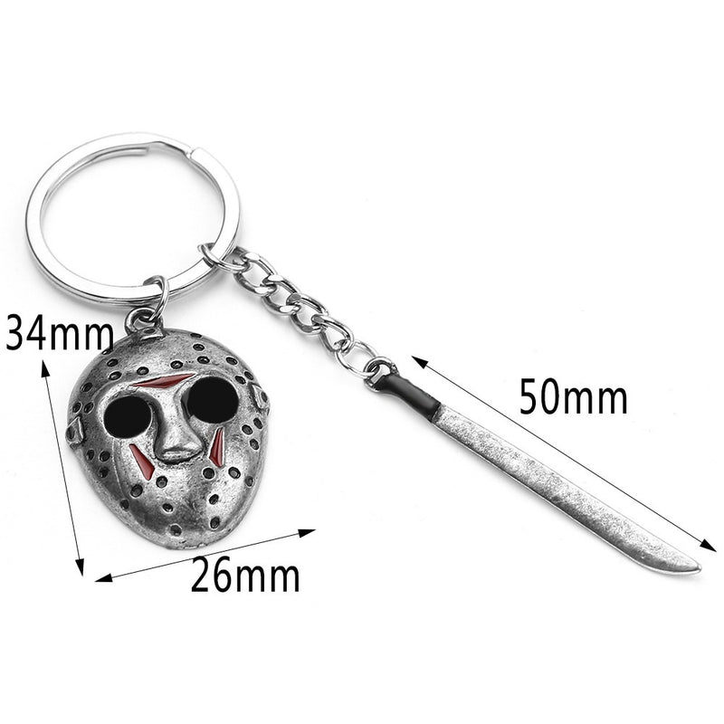 Jason Mask Alloy Car Keychain - Creative Pendant Gift