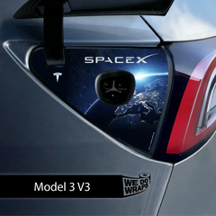 SpaceX Tesla Charge Port Wrap | Model 3