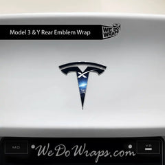 SpaceX Tesla Emblem Decals (Front + Back) | Model 3